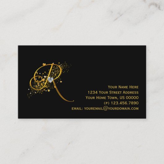 金ゴールド及びダイヤモンドはR Stardustの名刺に署名します 名刺 (正面)