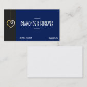 金ゴールド及びダイヤモンドハートジュエリー名刺 名刺 (正面/裏面)