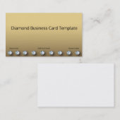 金ゴールド及びダイヤモンド名刺デザイン 名刺 (正面/裏面)