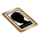 金ゴールド及びバラ大理石フォトマグネット マグネット (右側)