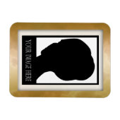 金ゴールド及びバラ大理石フォトマグネット マグネット (横)