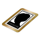 金ゴールド及びバラ大理石フォトマグネット マグネット (左側)