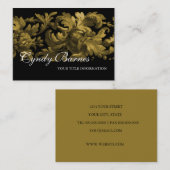 金ゴールド及びブラックアカントススクロール名刺 名刺 (正面/裏面)