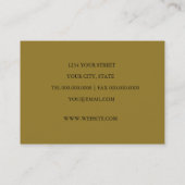 金ゴールド及びブラックアカントススクロール名刺 名刺 (裏面)