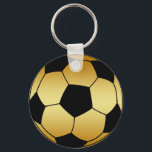 金ゴールド及びブラックサッカーボール キーホルダー<br><div class="desc">この金ゴールドとブラックサッカーボールデザインでサッカーへの愛を示しなさい。</div>