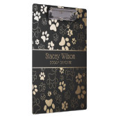 金ゴールド及び木炭ポープリントパターン クリップボード (右)