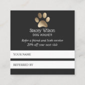 金ゴールド及び木炭ポープリント動物 紹介カード (裏面)