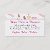 金ゴールド及び水彩画の口紅及び光沢の名刺 名刺 (裏面)