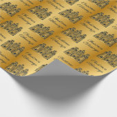 金ゴールド及び海軍3賢者のクリスマスの恵み ラッピングペーパー (角)