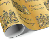 金ゴールド及び海軍3賢者のクリスマスの恵み ラッピングペーパー (ロールコーナー)