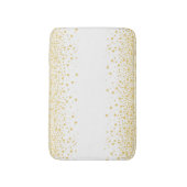 金ゴールド及び白い《写真》ぼけ味の円の点 バスマット (正面縦)