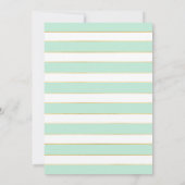 金ゴールド及び真新しいベビーそれは冷たい外側のシャワーの招待です 招待状 (裏面)