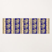 金ゴールド及び紫色のカラフルな装飾用の種族象 ヨガマット (正面(横))