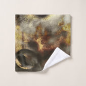 金ゴールド及び銀の星の粉じん効果 バスタオルセット (ウォッシュタオル)