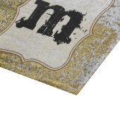 金ゴールド及び銀グランジガラス製切削板 カッティングボード (角)