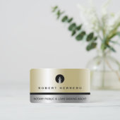 金ゴールド及び銀フェイク金属組織 名刺 (スタンド正面)