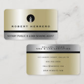 金ゴールド及び銀フェイク金属組織 名刺 (正面/裏面)