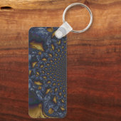 金ゴールド及び銀青色溶融金属 キーホルダー (裏面)