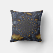 金ゴールド及び銀青色溶融金属 クッション (裏面)