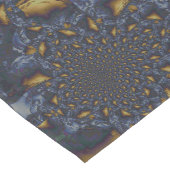 金ゴールド及び銀青色溶融金属 ショートテーブルランナー (コーナー)