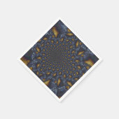 金ゴールド及び銀青色溶融金属 スタンダードカクテルナプキン (角)