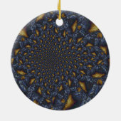 金ゴールド及び銀青色溶融金属 セラミックオーナメント (裏面)