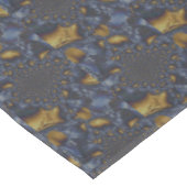 金ゴールド及び銀青色溶融金属 テーブルクロス (アングル)