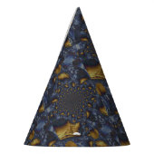 金ゴールド及び銀青色溶融金属 パーティーハット (左)