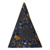 金ゴールド及び銀青色溶融金属 パーティーハット (右)