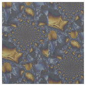 金ゴールド及び銀青色溶融金属 ファブリック (クローズアップ)