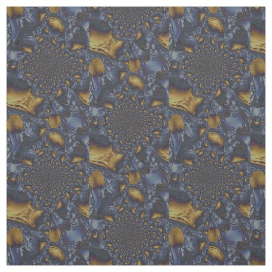 金ゴールド及び銀青色溶融金属 ファブリック (見本)