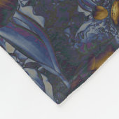 金ゴールド及び銀青色溶融金属 フリースブランケット (角)