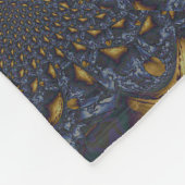 金ゴールド及び銀青色溶融金属 フリースブランケット (角)