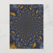 金ゴールド及び銀青色溶融金属 ポストカード (正面)