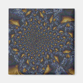 金ゴールド及び銀青色溶融金属 マグネット (正面)