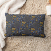 金ゴールド及び銀青色溶融金属 ランバークッション (ブランケット)