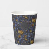 金ゴールド及び銀青色溶融金属 紙コップ (左)