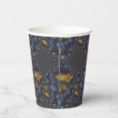 金ゴールド及び銀青色溶融金属 紙コップ (右)