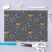 金ゴールド及び銀青色溶融金属 薄葉紙 (クラフト)