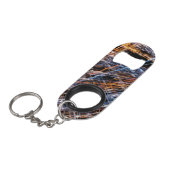 金ゴールド及び青い中断 キーホルダー栓抜き (正面アングル)