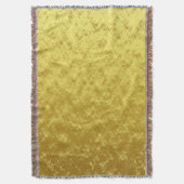 金ゴールド及び黄箔めっき抽象デザイン スローブランケット (正面縦)