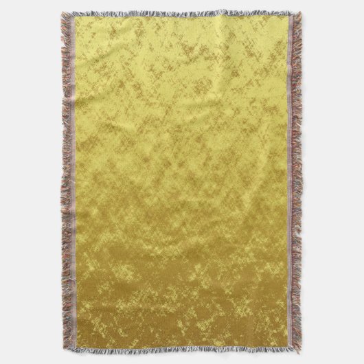 金ゴールド及び黄箔めっき抽象デザイン スローブランケット (正面縦)