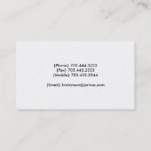 金ゴールド及び黒のスタイリッシュな名刺 名刺 (裏面)