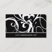 金ゴールド及び黒のスタイリッシュな名刺 名刺 (裏面)