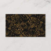 金ゴールド及び黒エレガントフローラ結婚登録簿 エンクロージャーカード (裏面)