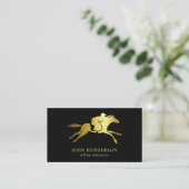 金ゴールド及モダンび黒乗りインストラクター 名刺 (スタンド正面)