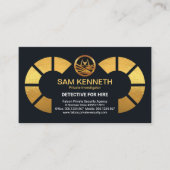 金ゴールド双眼鏡金ゴールド《鳥》ハヤブサ私立調査員 名刺 (正面)