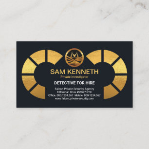 金ゴールド双眼鏡金ゴールド《鳥》ハヤブサ私立調査員 名刺