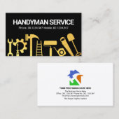 金ゴールド取扱建築ツール請負業者 名刺 (正面/裏面)