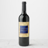 金ゴールド古代エジプトの象形文字の芸術オン・ゴールデン ワインラベル (正面)